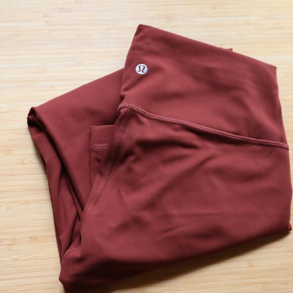 Lululemon Wunderunder Burgendy/Rust Legging- Size 8 - Picture 5 of 6